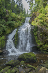 Fototapeta premium The waterfall in the village of Triverg in Germany