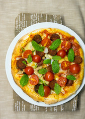 tasty pizza on a the table