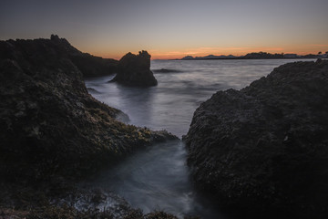 Couché de soleil méditerranéen