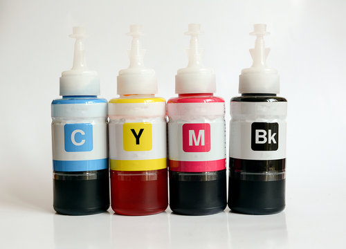 CMYK, Color ,Printing, cyan magenta yellow black,myk print concept four circles in cmyk colors cyan magenta yellow