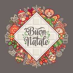 Buon Natale. Christmas template. 