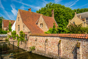 Bruges (Brugge) cityscape with water canal