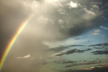 Fototapeta na wymiar Rainbow in the sky