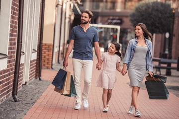 Family doing shopping