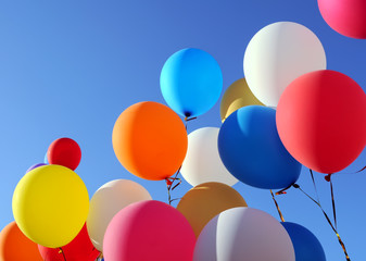 multicolored balloons in the city festival © beerfan
