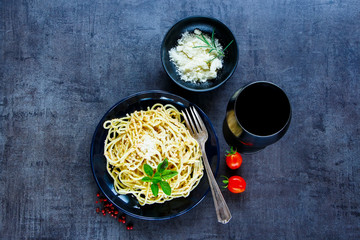 Pasta with crab sauce