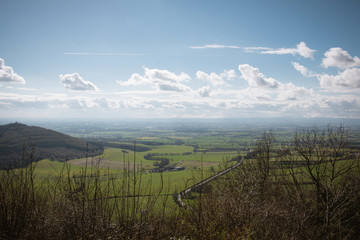 A view from the top of Sutton Bank, North York Moors, Yorkshire, England