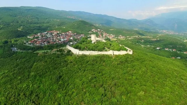 Platamon fortress in Greece at summer
