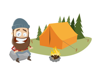 camping outdoor man clipart