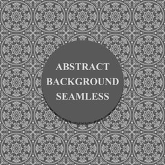 vector background with white ornament on a gray  backdrop. Grey texture.