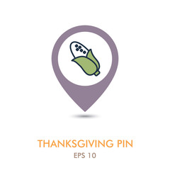 Corn mapping pin icon. Harvest. Thanksgiving