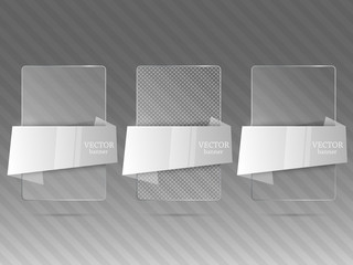 Glass framework set. Vector illustration.