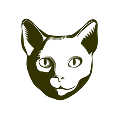 Portrait of a cat. Vector illustration.