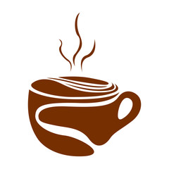 Isolated coffee mug logo