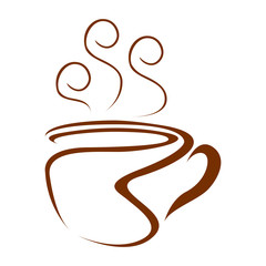 Isolated coffee mug logo