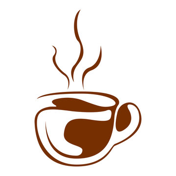 Isolated coffee mug logo