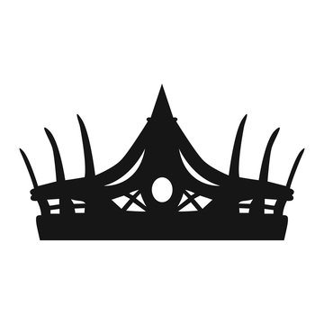 Isolated crown silhouette