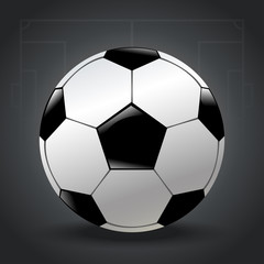 Isolated Realistic football design on gray background.