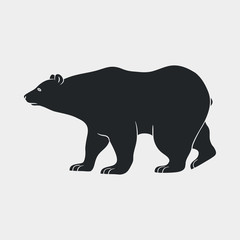 Bear icon. Logo template. Vector illustration.