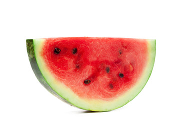 Slice of watermelon on white background