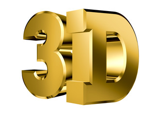 3d inscription isolated on white background