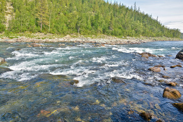 The rapids on a Northern river.