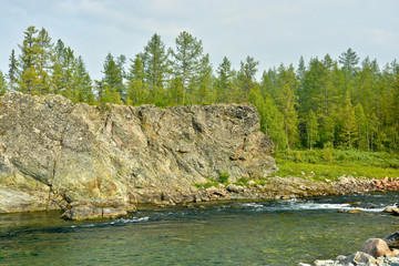 The mountain river Haramatalow in the Polar Urals.