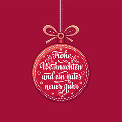 Frohe Weihnacht.  Xmas Congratulations in Germany
