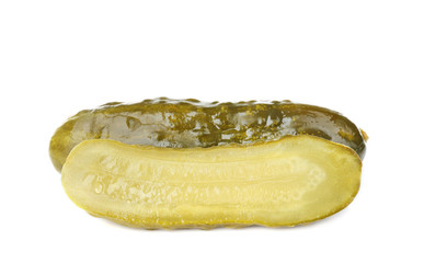 Pickled cucumbers isolated on white