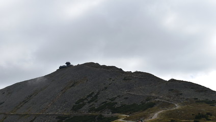 Panoramic View of Mountain on Cloudy Day