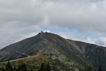 Panoramic View of Mountain on Cloudy Day