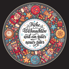 Frohe Weihnacht.  Xmas Congratulations in Germany