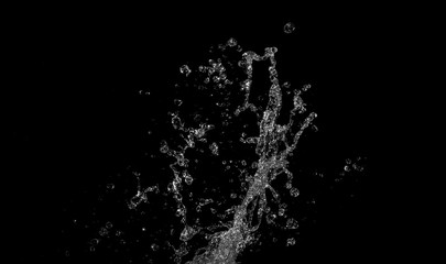 water Splash On black Background