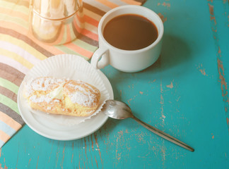 Top view of served lunch
