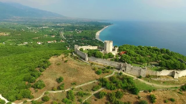 Platamon fortress in Greece at summer