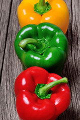 Colorful pepper on table