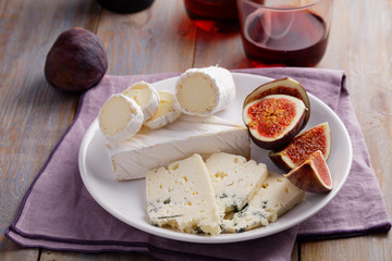 Cheeses and figs