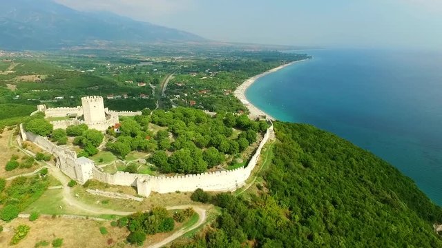 Platamon fortress in Greece at summer