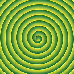 Green and yellow spiral vector background.