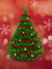 3d green Christmas tree