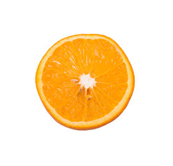 Half of an orange isolated on white background
