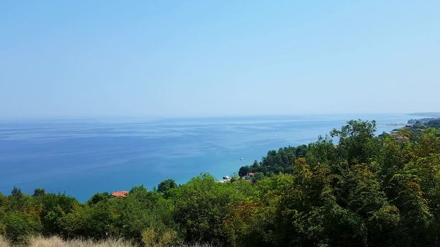 Olympic riviera at summer day