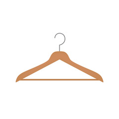 wooden hanger icon- vector illustration