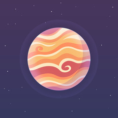 Planet Jupiter on space background © sudowoodo