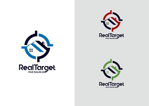Real Target Logo Template Design Vector, Emblem, Design Concept, Creative Symbol, Icon