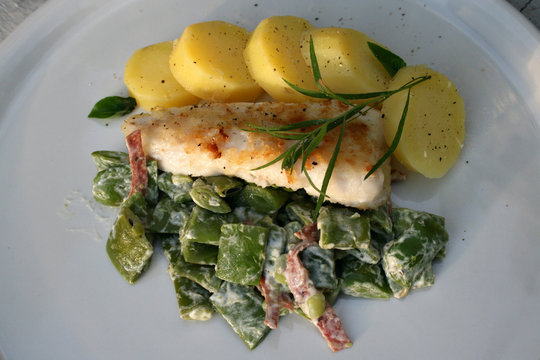 organisch, lifestyle, kabeljaufilet, bohnengem&uuml;se, estragon, urbano, modern, neu