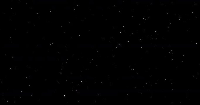 animation - modern abstract blink stars on dark sky