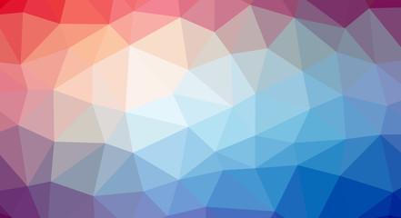 Abstract modern polygonal background based on geometric shapes of triangles of different sizes.