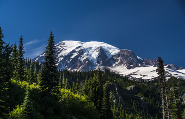 Glaciers on Mt Rainier