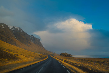 Beautiful of The Ring Road in Iceland. Route 1 or the Ring Road is a national road.